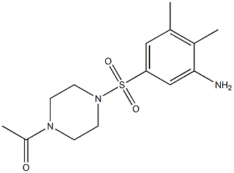 1-{4-[(3-amino-4,5-dimethylbenzene)sulfonyl]piperazin-1-yl}ethan-1-one Structure