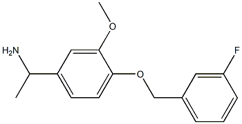1-{4-[(3-fluorobenzyl)oxy]-3-methoxyphenyl}ethanamine 구조식 이미지
