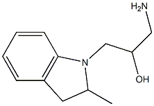 1-amino-3-(2-methyl-2,3-dihydro-1H-indol-1-yl)propan-2-ol Structure