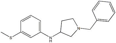 1-benzyl-N-[3-(methylsulfanyl)phenyl]pyrrolidin-3-amine 구조식 이미지