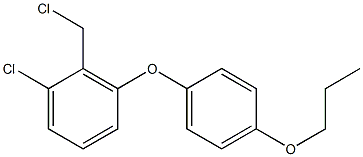 1-chloro-2-(chloromethyl)-3-(4-propoxyphenoxy)benzene Structure