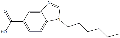 1-hexyl-1H-1,3-benzodiazole-5-carboxylic acid 구조식 이미지