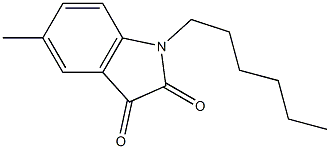 1-hexyl-5-methyl-2,3-dihydro-1H-indole-2,3-dione Structure