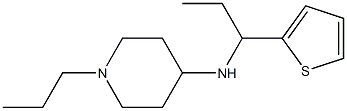 1-propyl-N-[1-(thiophen-2-yl)propyl]piperidin-4-amine 구조식 이미지