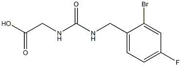 2-({[(2-bromo-4-fluorophenyl)methyl]carbamoyl}amino)acetic acid 구조식 이미지