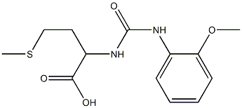 2-({[(2-methoxyphenyl)amino]carbonyl}amino)-4-(methylthio)butanoic acid 구조식 이미지