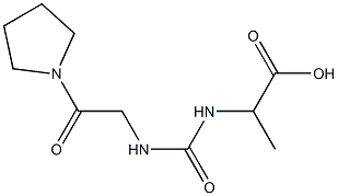 2-({[(2-oxo-2-pyrrolidin-1-ylethyl)amino]carbonyl}amino)propanoic acid 구조식 이미지