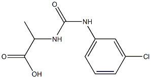 2-({[(3-chlorophenyl)amino]carbonyl}amino)propanoic acid 구조식 이미지