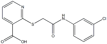 2-({[(3-chlorophenyl)carbamoyl]methyl}sulfanyl)pyridine-3-carboxylic acid 구조식 이미지