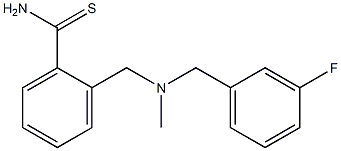2-({[(3-fluorophenyl)methyl](methyl)amino}methyl)benzene-1-carbothioamide 구조식 이미지