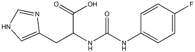 2-({[(4-fluorophenyl)amino]carbonyl}amino)-3-(1H-imidazol-4-yl)propanoic acid 구조식 이미지