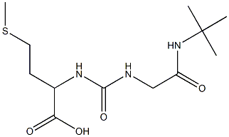 2-({[(tert-butylcarbamoyl)methyl]carbamoyl}amino)-4-(methylsulfanyl)butanoic acid 구조식 이미지