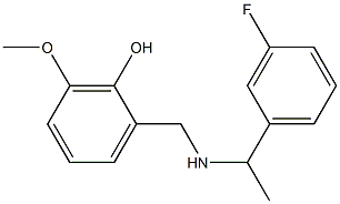 2-({[1-(3-fluorophenyl)ethyl]amino}methyl)-6-methoxyphenol 구조식 이미지