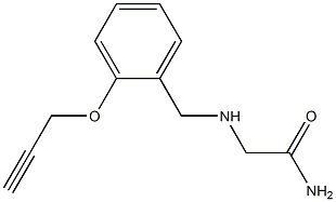 2-({[2-(prop-2-yn-1-yloxy)phenyl]methyl}amino)acetamide Structure