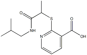 2-({1-[(2-methylpropyl)carbamoyl]ethyl}sulfanyl)pyridine-3-carboxylic acid Structure