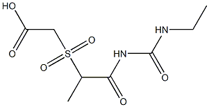 2-({1-[(ethylcarbamoyl)amino]-1-oxopropane-2-}sulfonyl)acetic acid 구조식 이미지