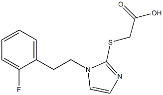 2-({1-[2-(2-fluorophenyl)ethyl]-1H-imidazol-2-yl}sulfanyl)acetic acid 구조식 이미지