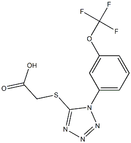 2-({1-[3-(trifluoromethoxy)phenyl]-1H-1,2,3,4-tetrazol-5-yl}sulfanyl)acetic acid Structure