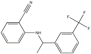 2-({1-[3-(trifluoromethyl)phenyl]ethyl}amino)benzonitrile Structure