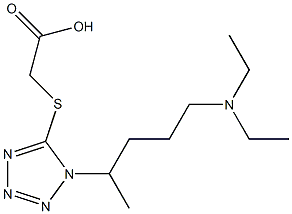 2-({1-[4-(diethylamino)-1-methylbutyl]-1H-1,2,3,4-tetrazol-5-yl}sulfanyl)acetic acid Structure