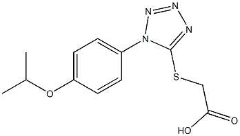 2-({1-[4-(propan-2-yloxy)phenyl]-1H-1,2,3,4-tetrazol-5-yl}sulfanyl)acetic acid Structure