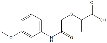 2-({2-[(3-methoxyphenyl)amino]-2-oxoethyl}thio)propanoic acid 구조식 이미지