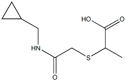 2-({2-[(cyclopropylmethyl)amino]-2-oxoethyl}thio)propanoic acid 구조식 이미지