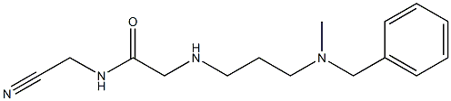 2-({3-[benzyl(methyl)amino]propyl}amino)-N-(cyanomethyl)acetamide Structure