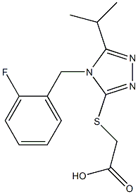 2-({4-[(2-fluorophenyl)methyl]-5-(propan-2-yl)-4H-1,2,4-triazol-3-yl}sulfanyl)acetic acid 구조식 이미지