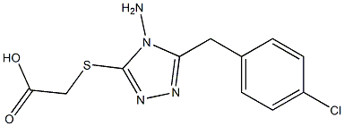 2-({4-amino-5-[(4-chlorophenyl)methyl]-4H-1,2,4-triazol-3-yl}sulfanyl)acetic acid 구조식 이미지