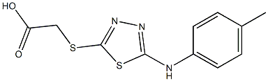 2-({5-[(4-methylphenyl)amino]-1,3,4-thiadiazol-2-yl}sulfanyl)acetic acid Structure