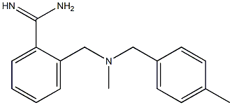 2-({methyl[(4-methylphenyl)methyl]amino}methyl)benzene-1-carboximidamide Structure