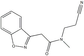 2-(1,2-benzoxazol-3-yl)-N-(2-cyanoethyl)-N-methylacetamide Structure