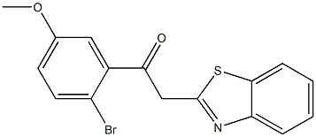 2-(1,3-benzothiazol-2-yl)-1-(2-bromo-5-methoxyphenyl)ethan-1-one Structure