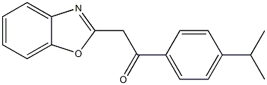 2-(1,3-benzoxazol-2-yl)-1-[4-(propan-2-yl)phenyl]ethan-1-one 구조식 이미지