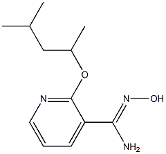 2-(1,3-dimethylbutoxy)-N'-hydroxypyridine-3-carboximidamide Structure