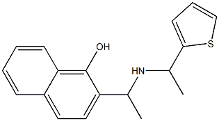 2-(1-{[1-(thiophen-2-yl)ethyl]amino}ethyl)naphthalen-1-ol 구조식 이미지