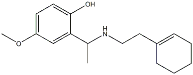 2-(1-{[2-(cyclohex-1-en-1-yl)ethyl]amino}ethyl)-4-methoxyphenol 구조식 이미지