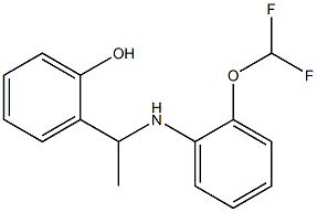 2-(1-{[2-(difluoromethoxy)phenyl]amino}ethyl)phenol Structure