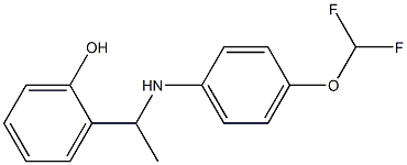 2-(1-{[4-(difluoromethoxy)phenyl]amino}ethyl)phenol Structure