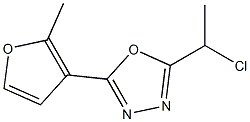 2-(1-chloroethyl)-5-(2-methyl-3-furyl)-1,3,4-oxadiazole Structure