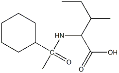 2-(1-cyclohexylacetamido)-3-methylpentanoic acid 구조식 이미지