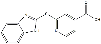 2-(1H-1,3-benzodiazol-2-ylsulfanyl)pyridine-4-carboxylic acid Structure