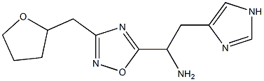 2-(1H-imidazol-4-yl)-1-[3-(oxolan-2-ylmethyl)-1,2,4-oxadiazol-5-yl]ethan-1-amine 구조식 이미지