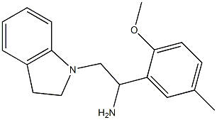 2-(2,3-dihydro-1H-indol-1-yl)-1-(2-methoxy-5-methylphenyl)ethanamine Structure