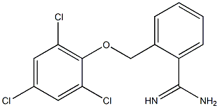 2-(2,4,6-trichlorophenoxymethyl)benzene-1-carboximidamide Structure