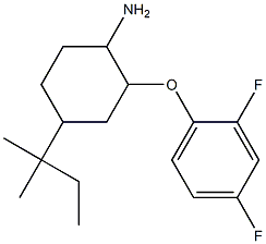 2-(2,4-difluorophenoxy)-4-(2-methylbutan-2-yl)cyclohexan-1-amine Structure