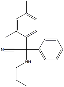 2-(2,4-dimethylphenyl)-2-phenyl-2-(propylamino)acetonitrile Structure