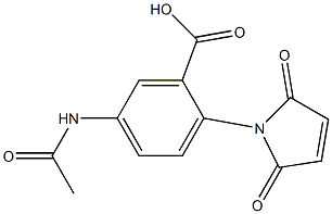 2-(2,5-dioxo-2,5-dihydro-1H-pyrrol-1-yl)-5-acetamidobenzoic acid 구조식 이미지