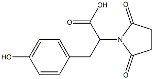 2-(2,5-dioxopyrrolidin-1-yl)-3-(4-hydroxyphenyl)propanoic acid Structure